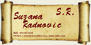 Suzana Radnović vizit kartica